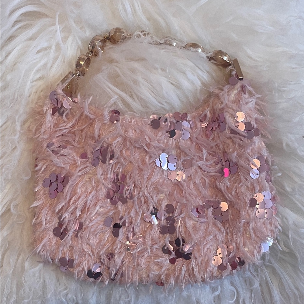 🎀✨ URBAN OUTFITERS Y2K Sequin Mini Pink Bag